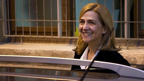 La infanta Cristina, a su salida de los juzgados de Palma de Mallorca. 