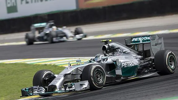 El Mercedes de Nico Rosberg. 