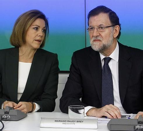 Cospedal y Rajoy, en el Comité Ejecutivo Nacional del PP. 