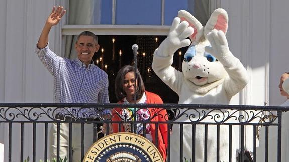 Barack y Michelle Obama, en la celebración del día de Pascua 