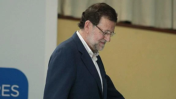 Mariano Rajoy, tras suspender el acto en La Laguna, Tenerife.