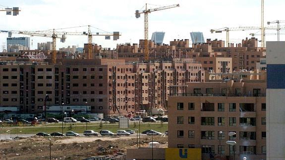 Construcción de viviendas en Madrid.