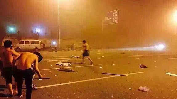 Explosión en Tianjin, al norte de China.