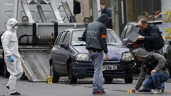 La Policía investigó el barrio de Montrouge tras los ataques. 