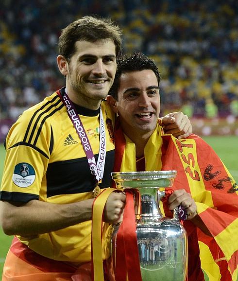 Casillas y Xavi. 