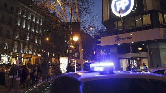 Fachada de la sede del Partido Popular en la calle Genova de Madrid.