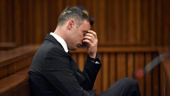Oscar Pistorius, en el banquillo. 