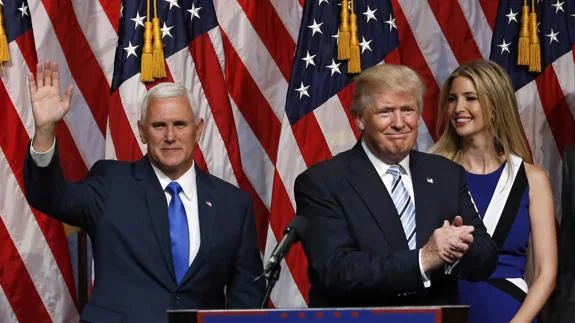 Mike Pence y Donald Trump. 