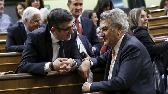 Patxi Löpez y Jesús Posada, los dos últimos presidentes del Congreso. 