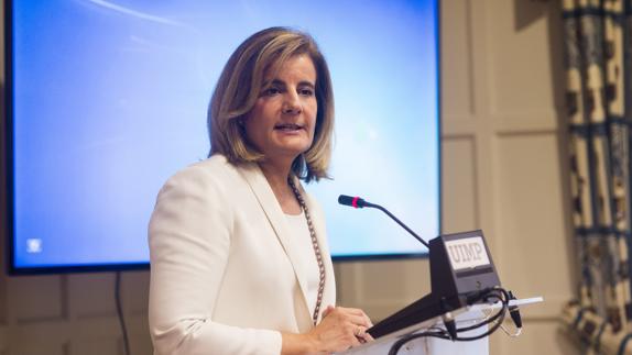 Fátima Báñez, ministra de Empleo y Seguridad Social. 