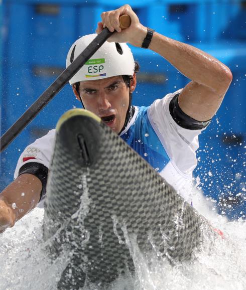 Ander Elosegui, durante una prueba. 