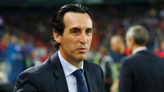 Unai Emery, antes de un partido. 