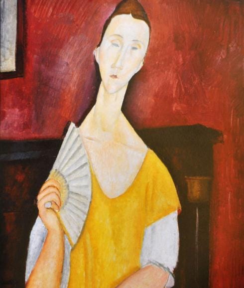 'La mujer del abanico', de Modigliani. 