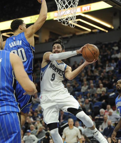 Ricky Rubio, en el partido ante los Magic. 