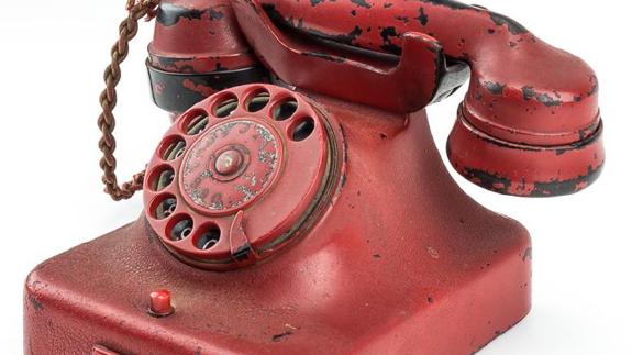 Teléfono del búnker de Hitler en Berlín.