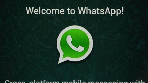 Pantalla de bienvenida de WhatsApp. 