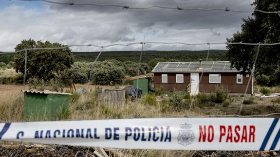 Casa prefabricada de Miguel Ángel Muñoz, el presunto asesino de la peregrina Denise Pikka.