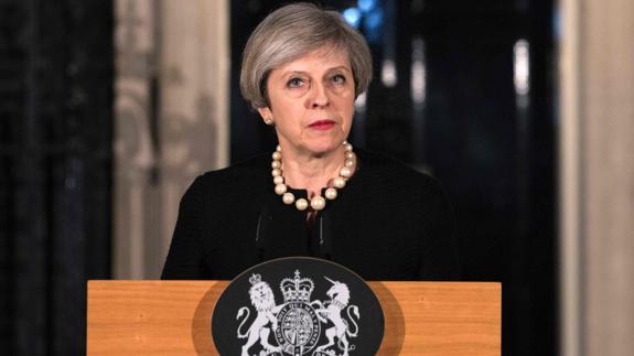 Theresa May, tras el atentado. 