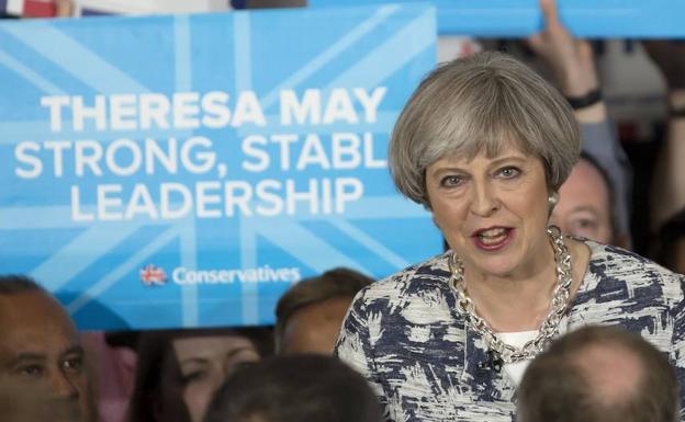 La candidata conservadora Theresa May. 