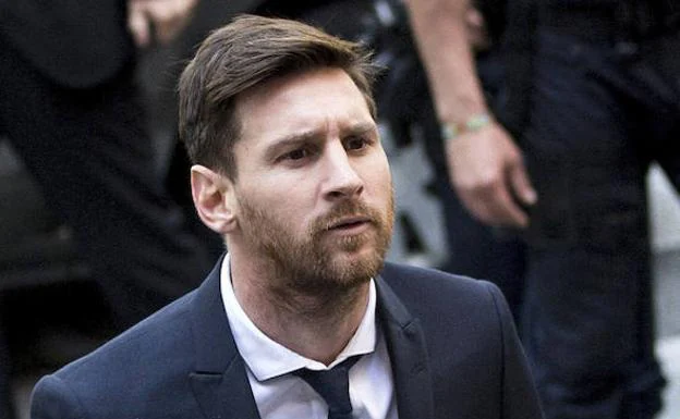 Messi, durante el juicio por fraude fiscal al futbolista. 