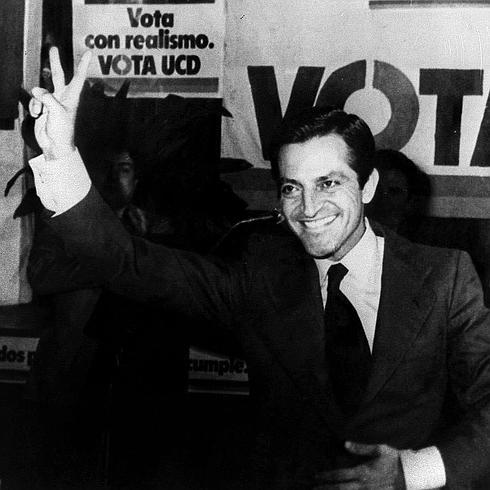 Adolfo Suárez, en la campaña de UCD de 1979. 