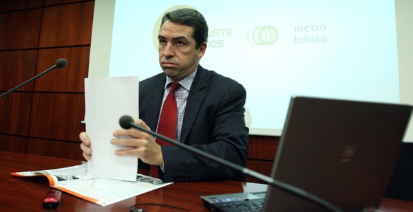 Prego durante su etapa como consejero de Metro Bilbao./