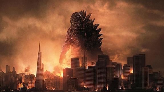 Imagen del cartel de la película 'Godzilla' que se estrena este viernes.