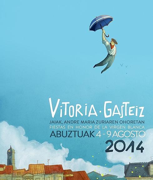 Cartel anunciador de La Blanca 2014, obra de Juan Gargallo. 