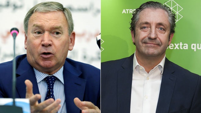 A la izquierda, el exseleccionador de España, Javier Clemente. A la derecha, el periodista Josep Pedrerol.