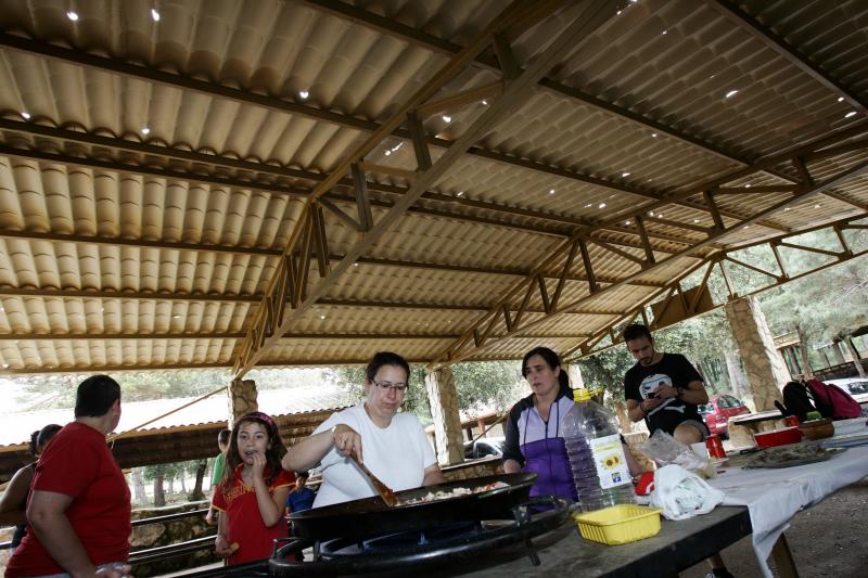 La práctica totalidad de las casetas ha sufrido daños por la granizada del pasado lunes. 