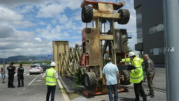 La plataforma tras el accidente 