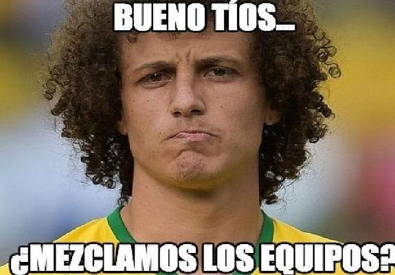 David Luiz pedía cambiar los equipos.
