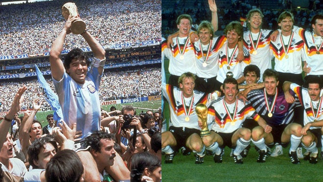 Maradona, en 1986, y los alemanes, en 1990.