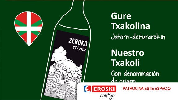 Eroski incorpora el txakoli de las tres Denominaciones de Origen vascas a su marca propia