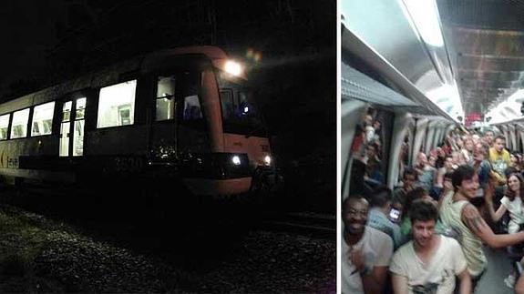 El tren transportaba a los asistentes a la tradicional romería de Pravia.