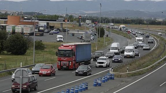 4 kilómetros de retenciones en Lopidana dirección Irún