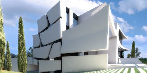 La casa tiene forma de barco, cinco plantas y vistas al mar