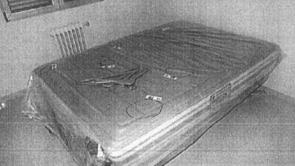 Imagen del colchón recogida en el sumario.