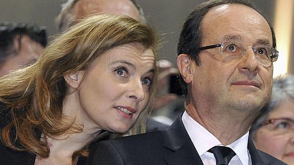 François Hollande y Valerie Trierweiler. 