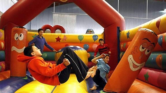 Los castillos hinchables nunca faltan en el PIN.