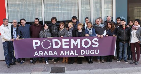 Presentación del Consejo Ciudadano de Podemos Álava, el pasado 3 de enero.