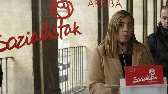 Maite Berrocal, en el anuncio de su candidatura. 