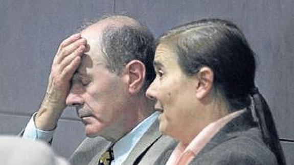 Goiriena y Barranquero al conocer el veredicto de culpabilidad.