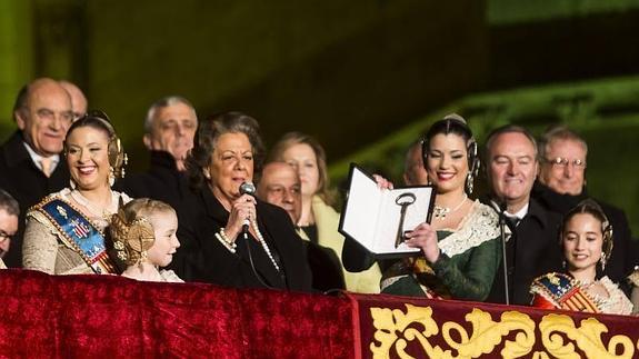 Barberá, durante su polémico discurso.