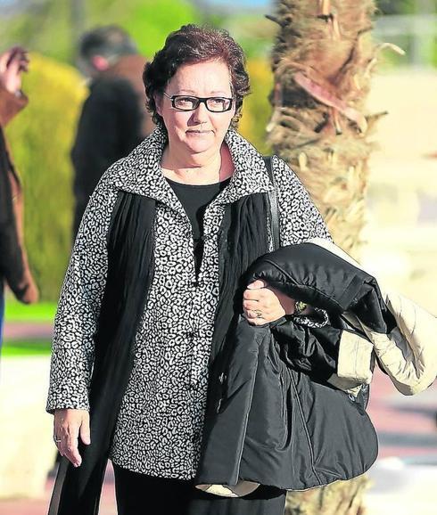 Estíbaliz Uranga, en el funeral de Sergio Blanco.