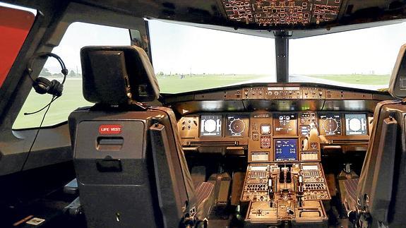 Simulador de vuelo de un Airbus 320.