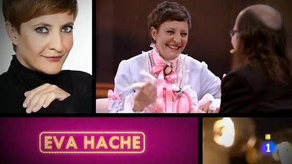 Eva Hache, durante su entrevista con Santiago Segura.