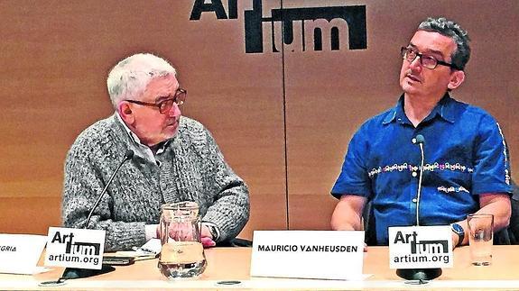 El presidente de la asociación, Jesús María Alegría ‘Pinttu’ y el impulsor de la iniciativa, Mauricio Vanheusden. 