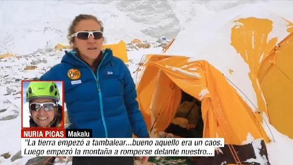 Una de las montañeras atrapadas en el Everest. 