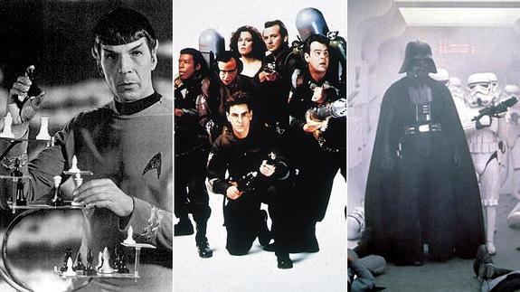 El capitán Spock, de 'Star Trek', el equipo de 'Los Cazafantasmas' y el villano de 'Star Wars', Darth Vader. 